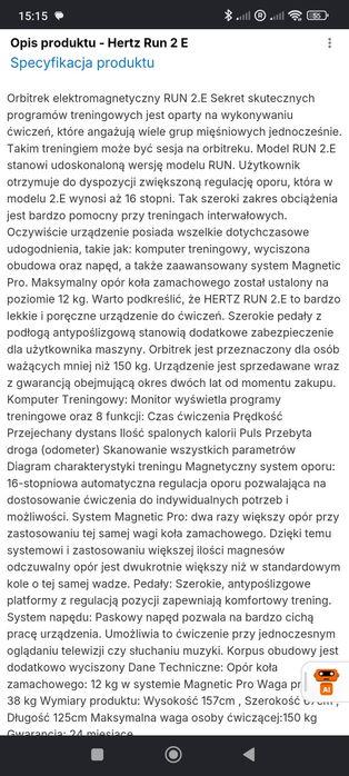 Orbitrek Hertz Run 2.E
