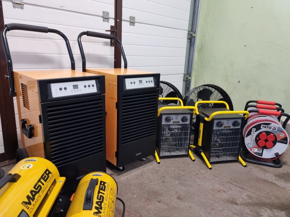 Osuszacze Powietrza, Nagrzewnice, osuszanie budynków