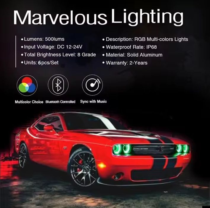 Dodge Challenger 15-23r zestaw rgb aplikacja android
