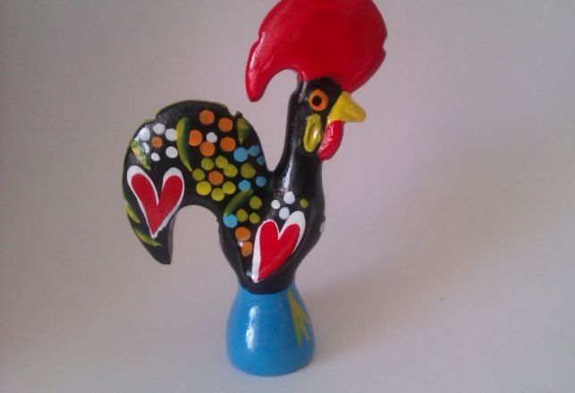 Lote de 10 Galos de Barcelos novos, em Cerâmica - Aprox. 9 cm