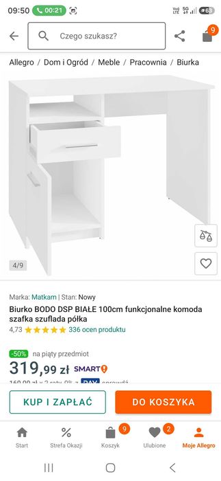 Biurko biale stan bardzo dobry