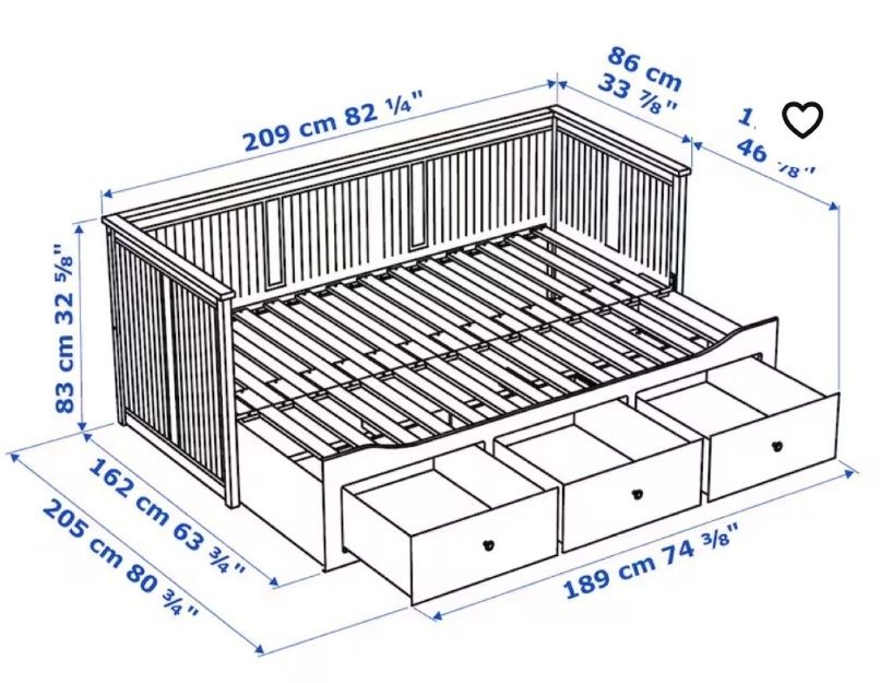 Cama HEMNES Bicama c/ colchao