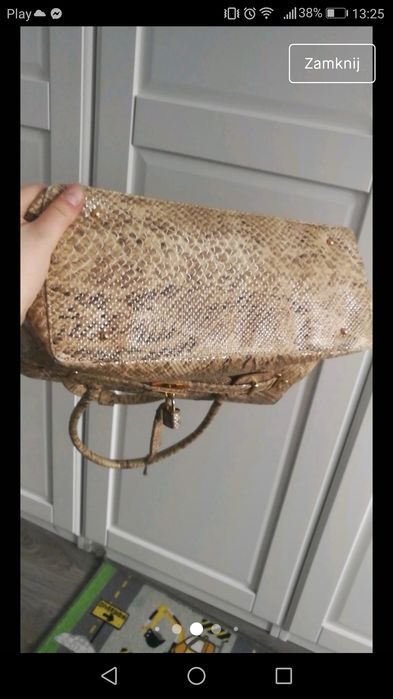 Torebka wezowa skora