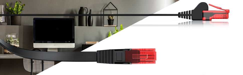 CSL 301454 Kabel sieciowy płaski Cat6 U/UTP RJ45 Ethernet GIGABIT 25cm