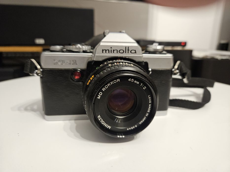 Aparat analogowy Minolta XG1 MD Rokkor 45mm f/2 STAN!