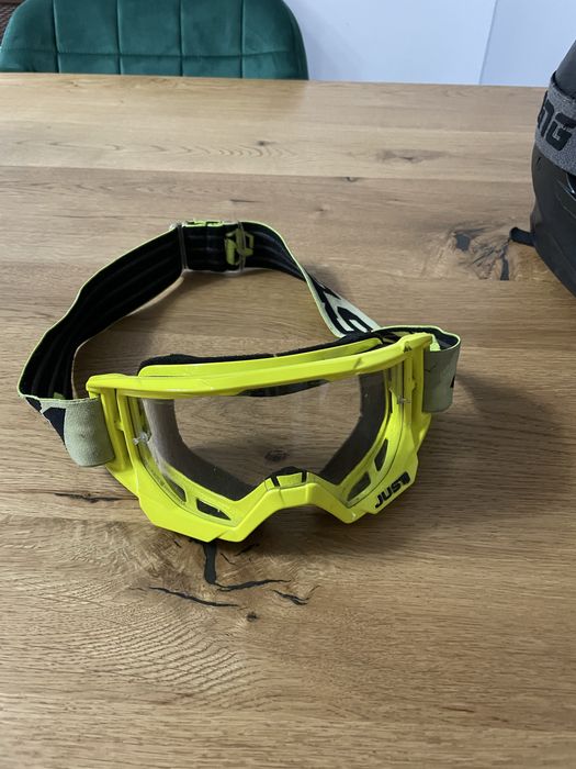 Kask pełny motocross +2 pary gogli