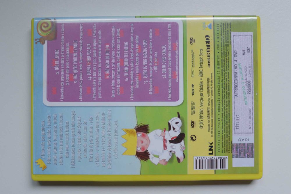 DVDs vintage "A Princesinha"