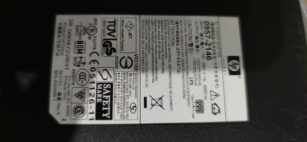 HP AC PowerAdapter - Transformadores/Adaptadores VariosModelosORIGINAL