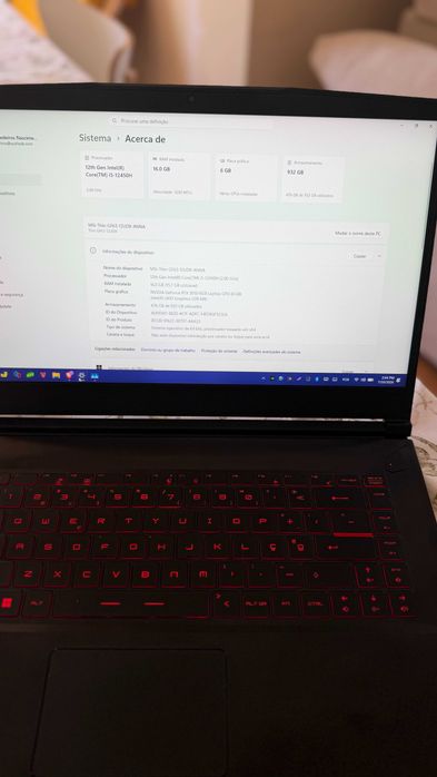 Portátil Gamer RTX 3050 6GB