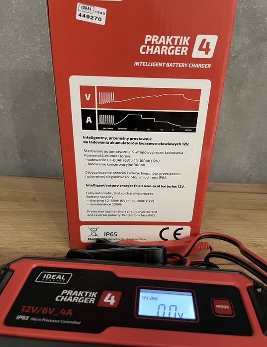Зарядний пристрій для акумулятора IDEAL PRAKTIK CHARGER 4 LCD