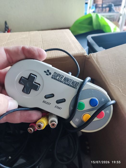 Jogo super nintendo e comando