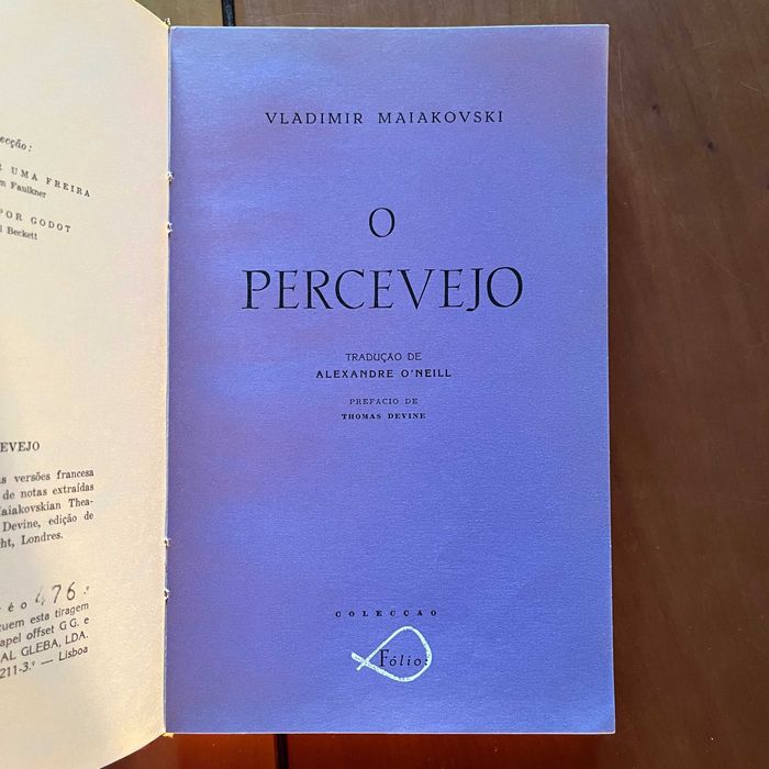 Vladimir Maiakovski - O Percevejo (edição limitada e numerada)