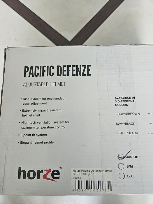 Kask do jazdy konnej horze pacific Defenze czarny  xs/s JUNIOR