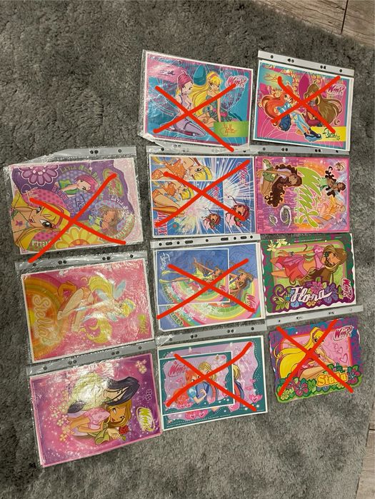 Karteczki / naklejki duze winx