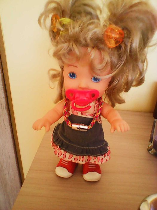 Laleczka ze smoczkiem wyjmowanym 22 cm + druga mniejsza gratis