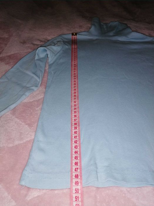 Bluzka golf r. 128 niebieski dla dziewczynki lub chłopca.