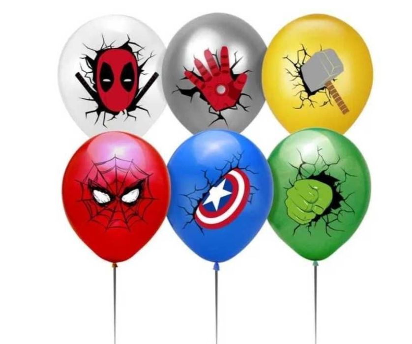 GIGA zestaw dekoracji na urodziny Avengers Spiderman superman