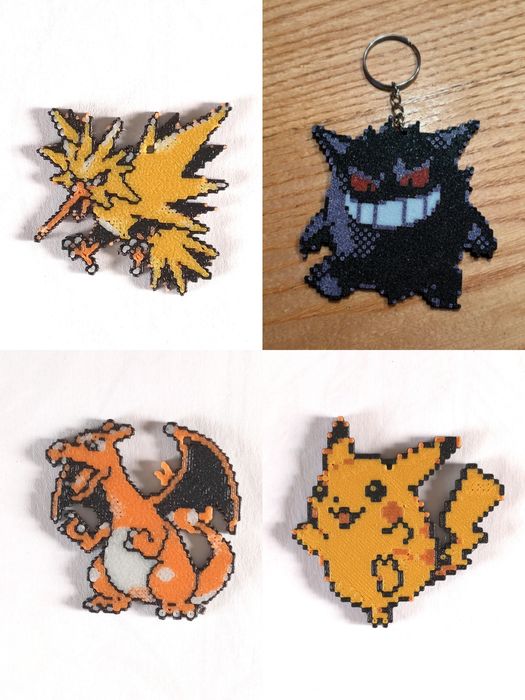 Porta chaves Pokemon Pixel Art