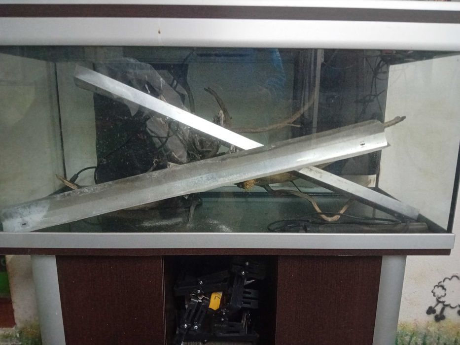 Aquário para peixes, com armário incluído - as crianças vão adorar!