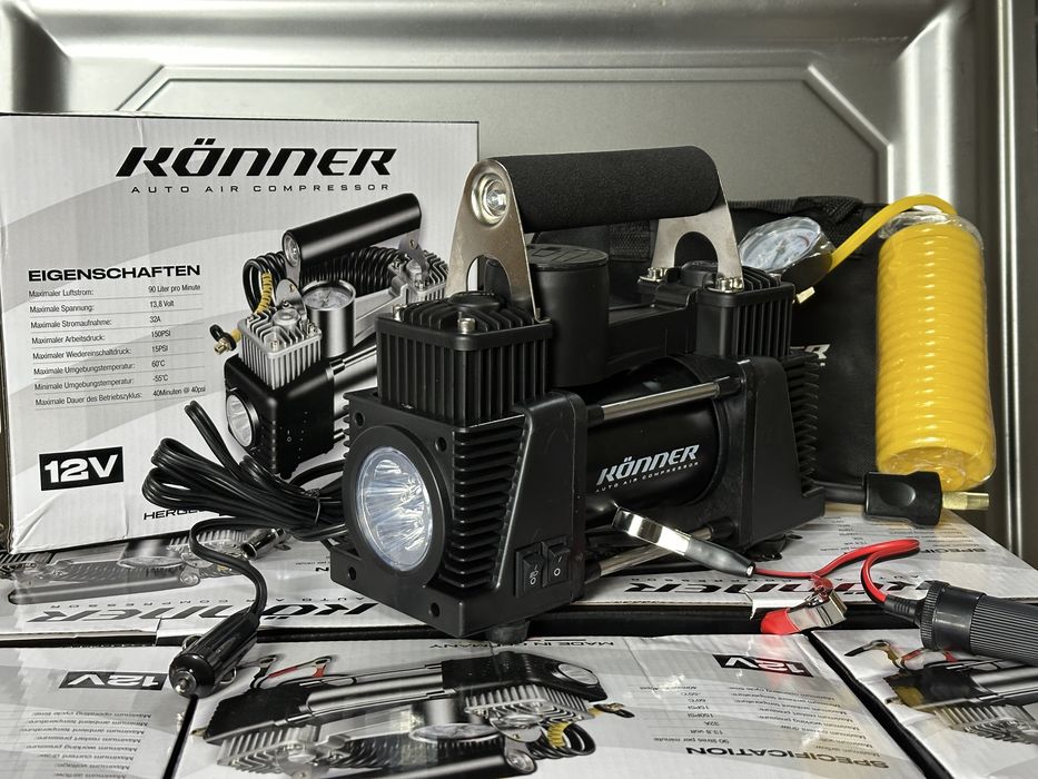 Автомобільний компресор, Компрессор для авто K00NER 60L, Автомобильний насос