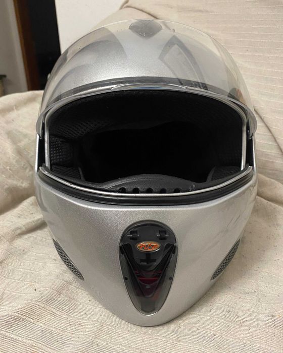 Capacete modular Airoh AR 300 - cinza prata (tam. M)