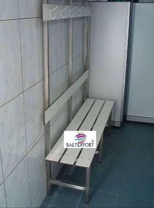 Banco Balneario c/Costa e Cabides Alumínio p/ Ginasio/Escolas/Fabricas