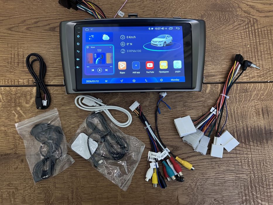 Магнітола Android Toyota Avensis 3 T27 Car Play Gps qled Магнитола