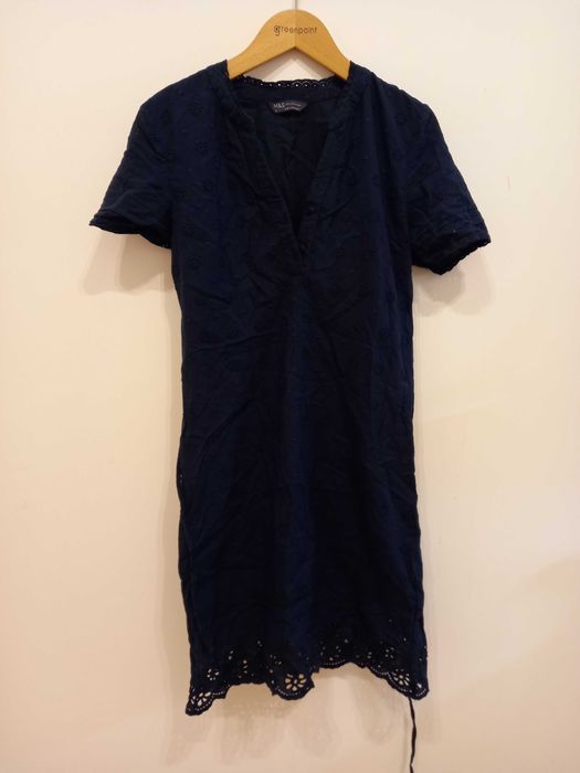 Super Sukienka M&S 34 GRANATOWA