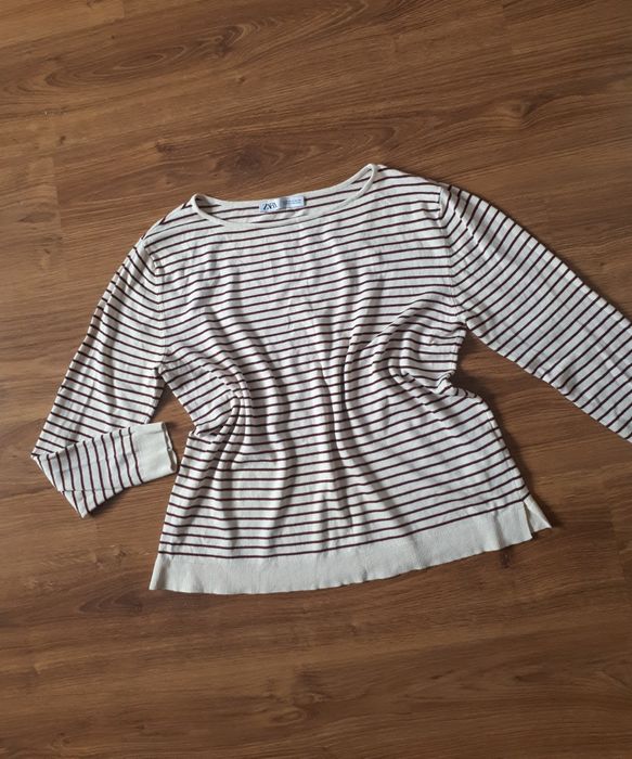 Nowy dzianinowy sweter w paski Zara