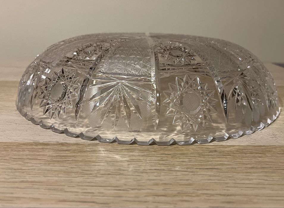 Patera kryształowa , ozdoba glamur  30 cm