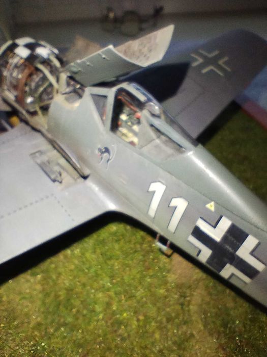 makieta lotniska z samolotem focke-wulf 190