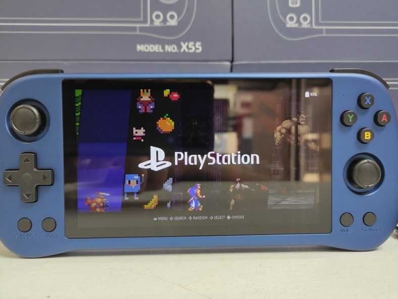 Ігрова портативна Приставка Powkiddy X55 на 21000 игр PSP Play Station
