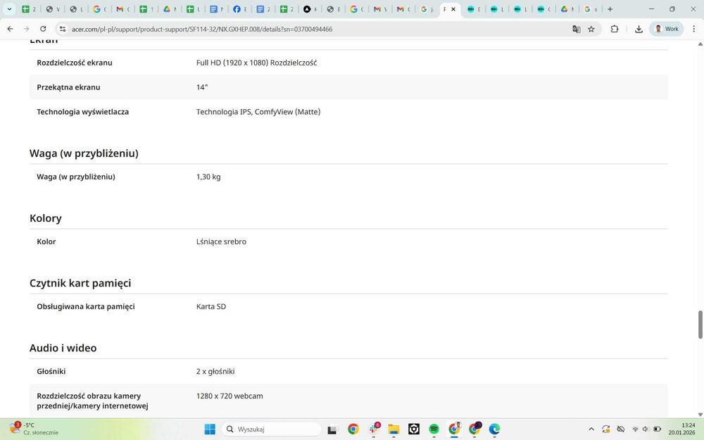 Laptop Acer Swift 1 Full HD Intel Celeron N4020 Bateria 10h 4GB ram