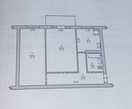 Продаж 2-кімнатної квартири, вул.Київська, 110, біля ТРЦ «Глобал»