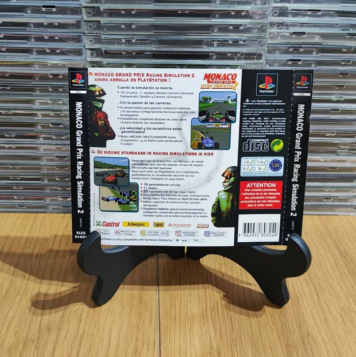 Monaco Grand Prix Racing Simulation 2 Encartes e Manual Originais PS1