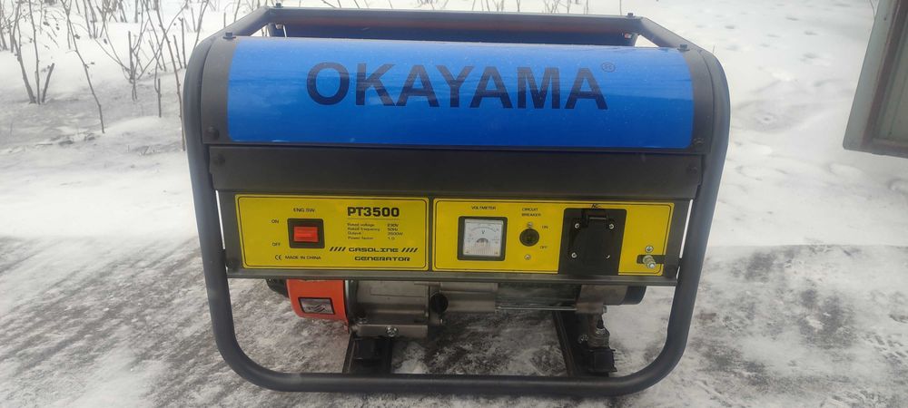 Генератор бензиновий Okayama PT-3500 3 кВт 100% Мідна обмотка.