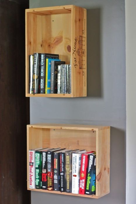 Caixas de vinho/madeira estantes para livros CD/decoração
