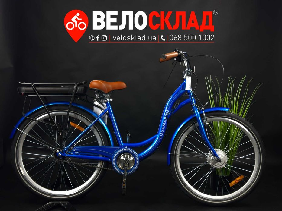 Велосипед з електроприводом 26 Dorozhnik AQUAMARINE ектровелосипед