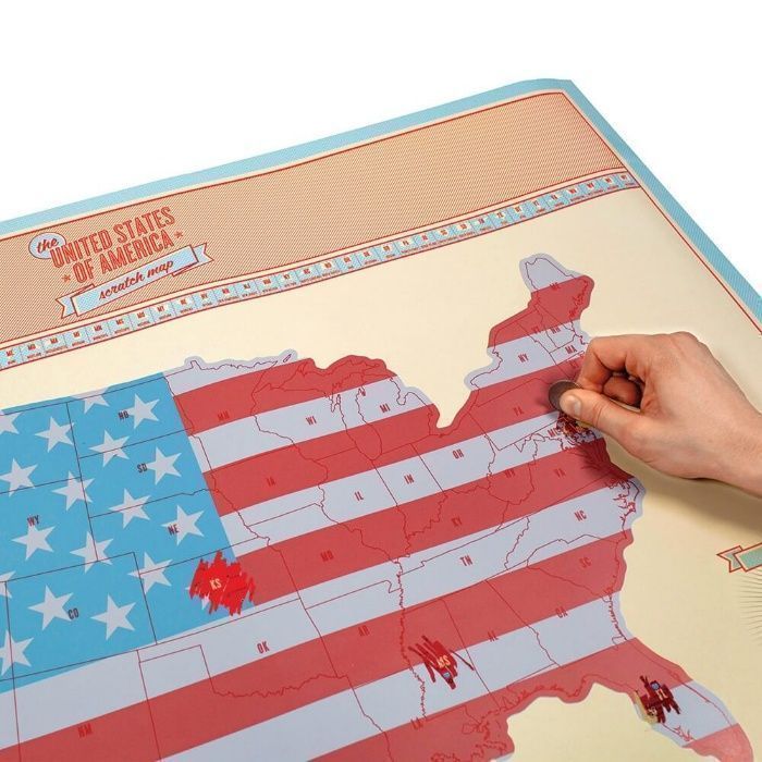 Скретч карта США Scratch Map USA Edition Fun Trip