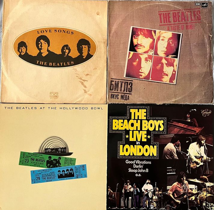Платівки Santana Chuck Berry The Beatles Genesis The Who Led Zeppelin Elton John, etc