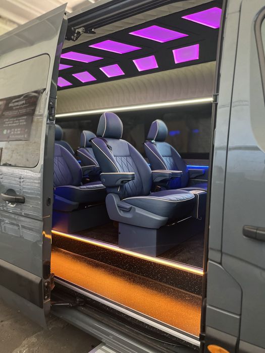 Переоборудование микроавтобусов, обшивка бусов, перетяжка сидений