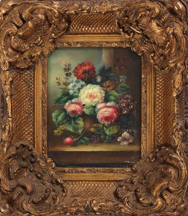 Quadro antigo com gatos