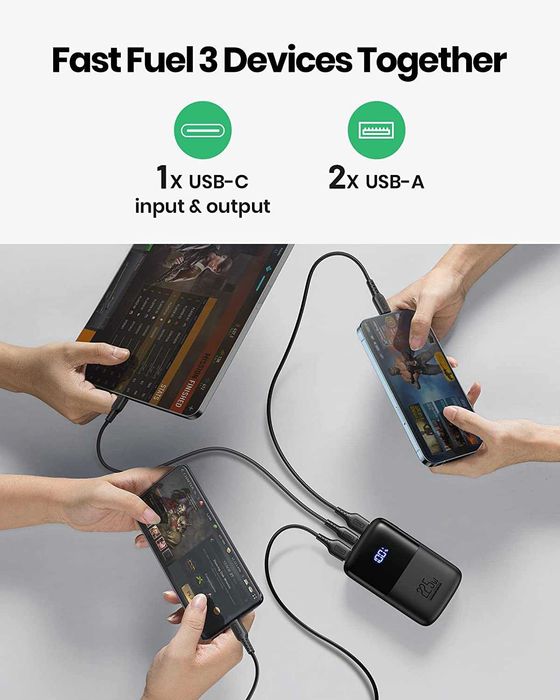 Iniu BI-B61 Powerbank 2x USB 10000mAh 22,5W LCD QC4.0 PD3.0 2 sztuki