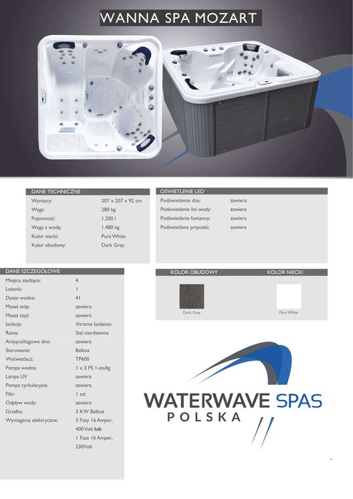 Wanna SPA MOZART Ogrodwe jacuzzi od Waterwave
