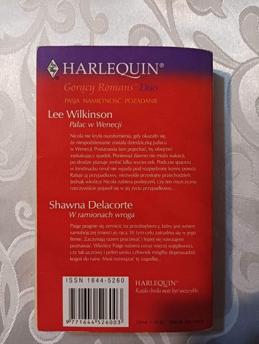 99. Harlequin z serii ,,Gorący Romans Duo" 2 sztuki