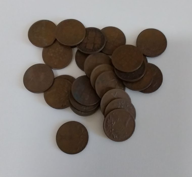Lote de 26 moedas de X centavos de 1965