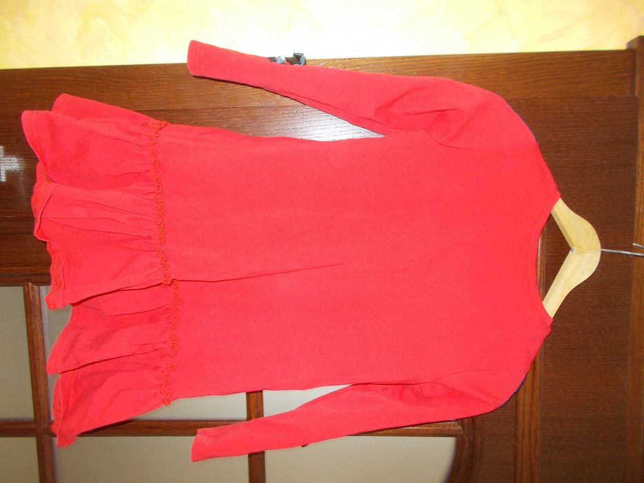 Sukienka czerwona z sówką rozm. 140