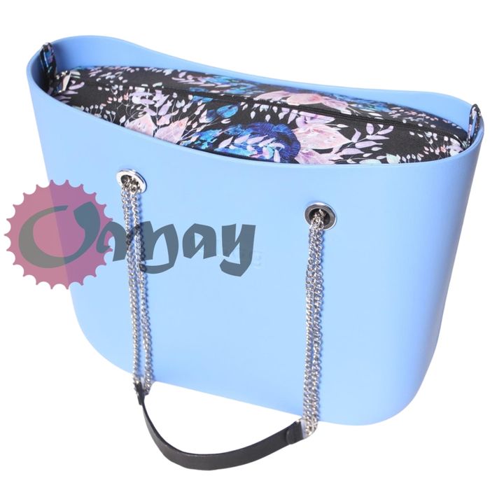 organizer do OBAG STANDARD kwiaty cudne błękitno pudrowe wkład oMay