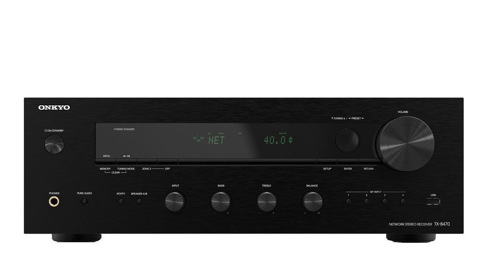 Onkyo TX-8470 Czarny Aplituner Stereo 8K Dostępny od ręki