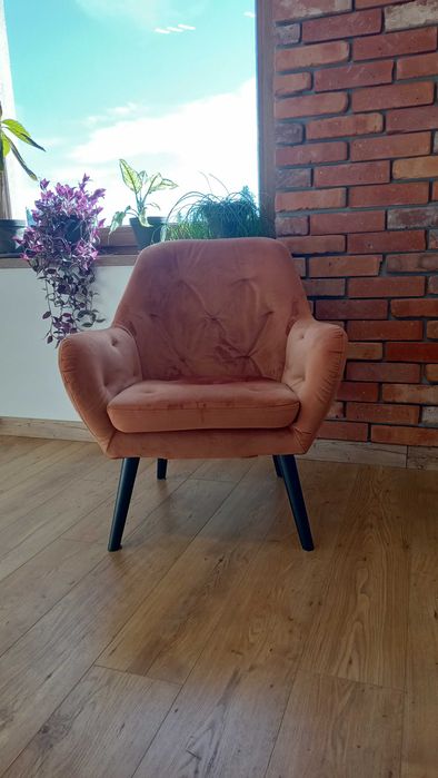 Stylowy fotel Harvel (Astro Vic) 76x85 cm miedziany